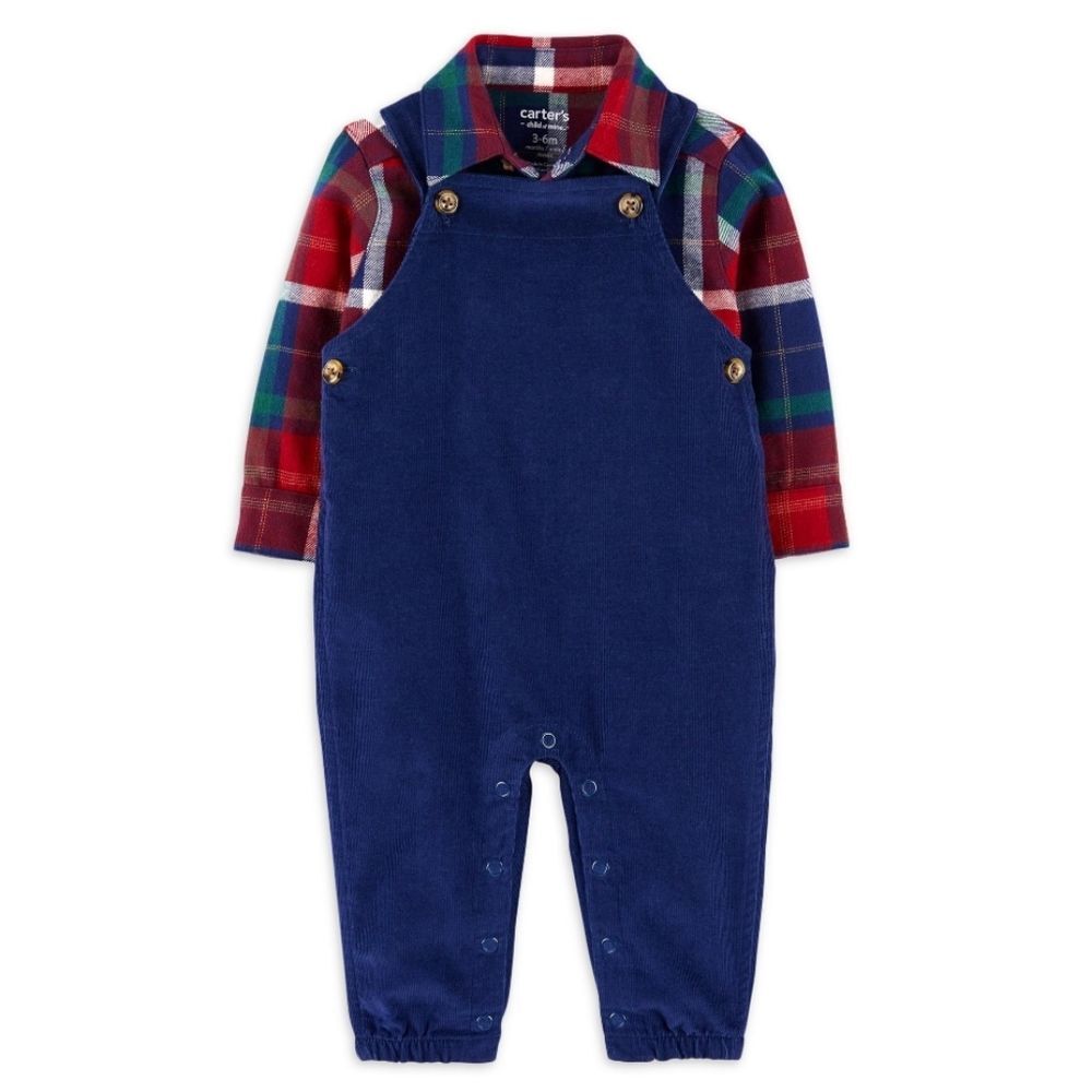 Carter's Child of Mine Baby Boy Overalls Set, 2-Piece,S ize0-3m